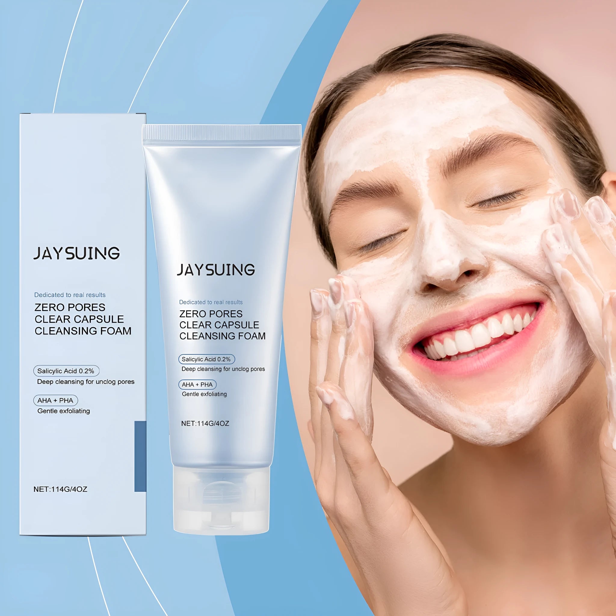114g salicylate facial cleanser in packaging for delicate pores