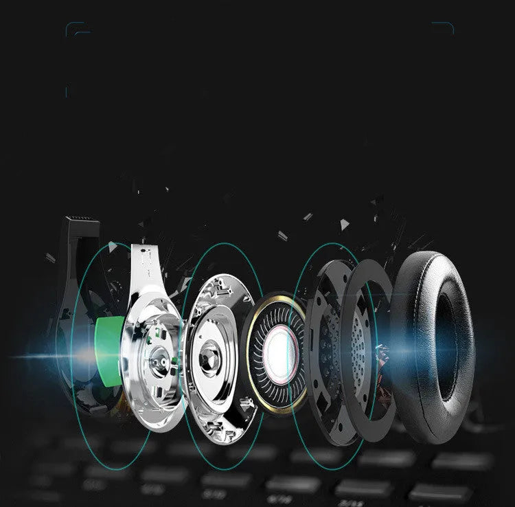 Wireless Bluetooth headphones ZL B19 model in blue or silver with over-ear design
