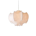 Designer silk chandelier with iron frame and artificial silk shade in silent wind style, three size options 40cm 50cm 60cm
