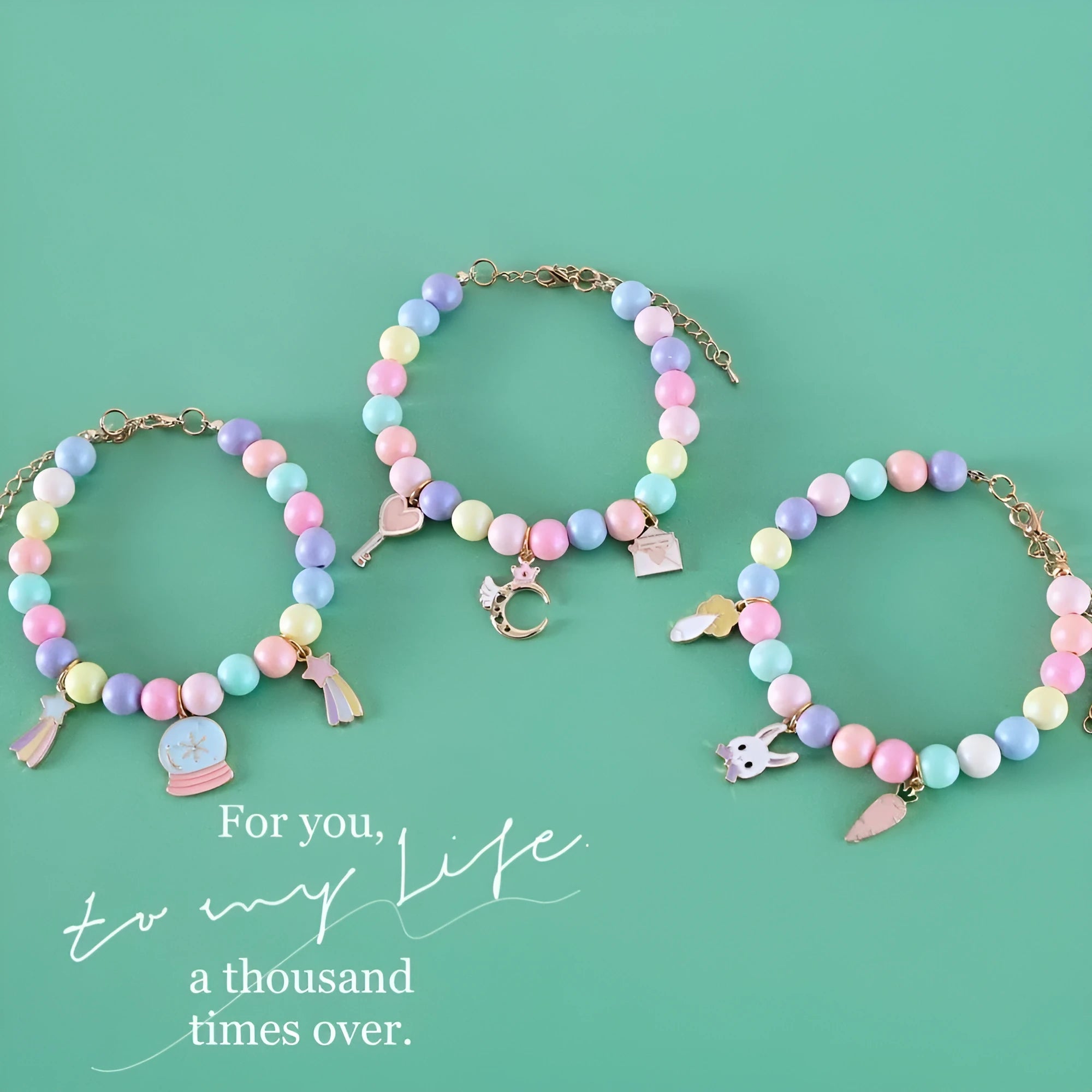 Macaron-colour resin pet collar and headdress set with matching bracelet and necklace accessories