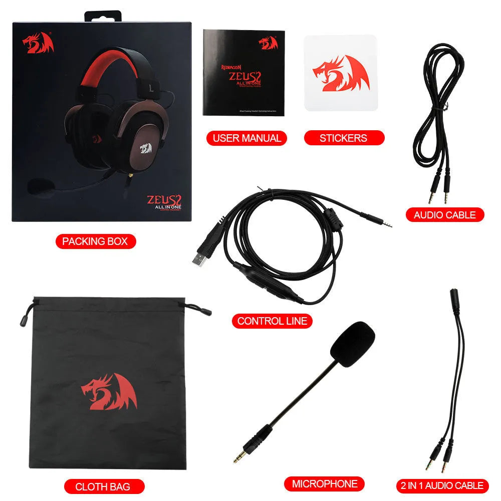 Black H710 game earphones with active noise reduction, 7.1 USB connection, imitation protein earmuffs, and braided cable