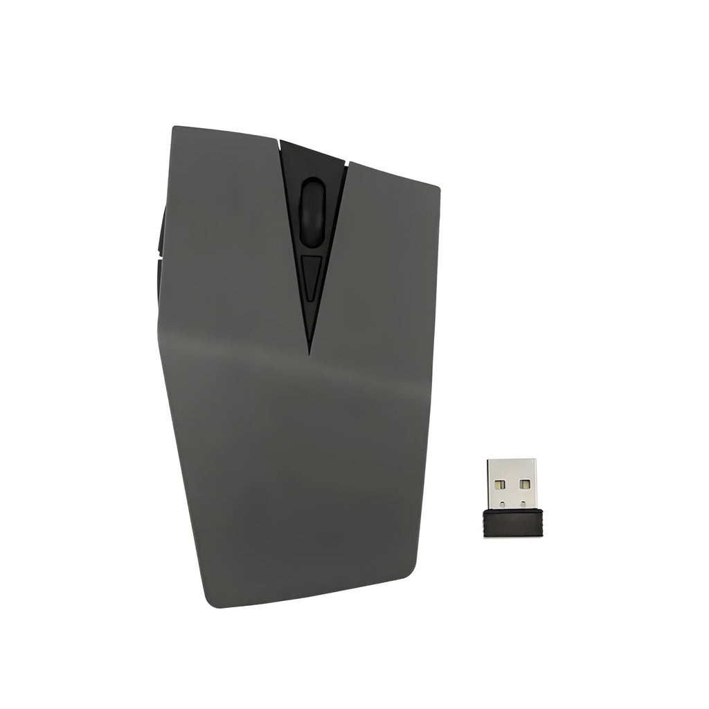 Wireless invisible optical mouse in metallic gold colour with USB receiver for laptop computers