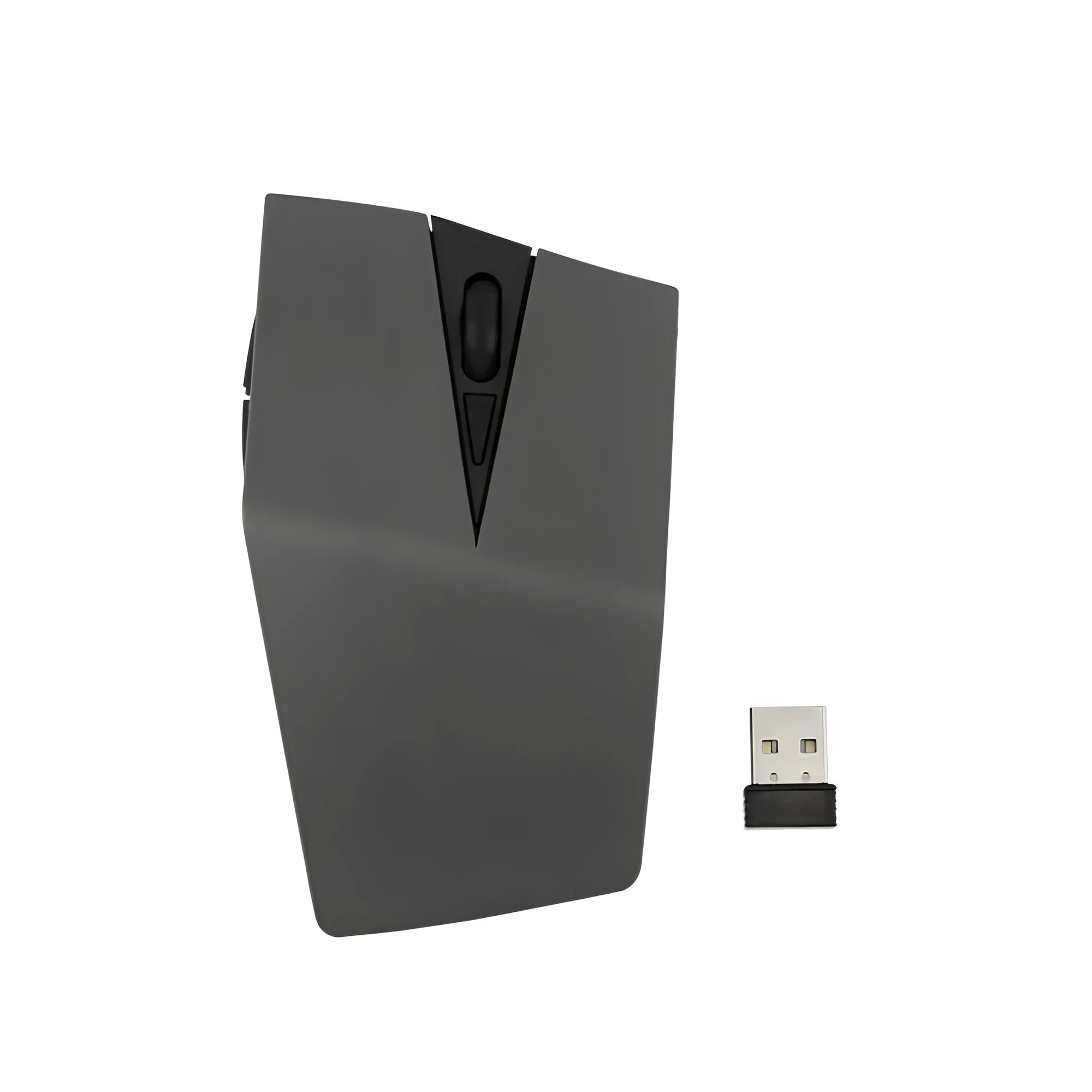 Wireless invisible optical mouse in metallic gold colour with USB receiver for laptop computers