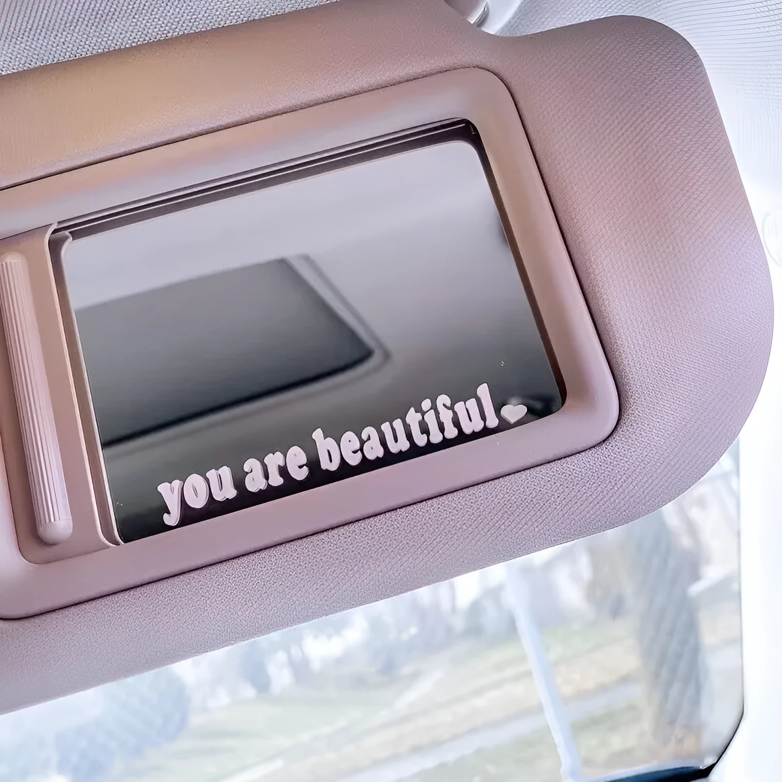You Are Beautiful sport PVC vinyl stickers in nine colours showing laser and gold finishes with dimensions