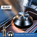 Black metal car perfume diffuser with butterfly design and USB cable for vehicle aromatherapy