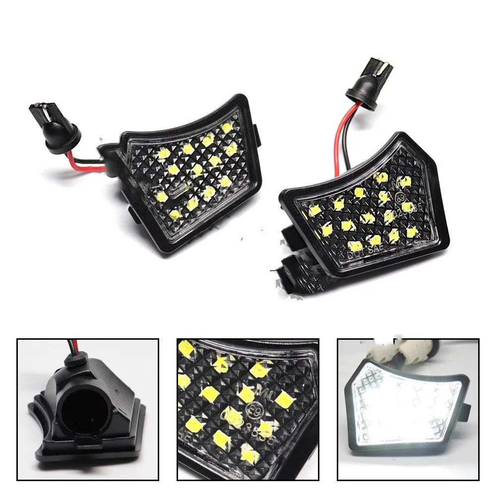 Crystal white LED under-mirror floor light in ABS housing for Volvo and Jaguar cars
