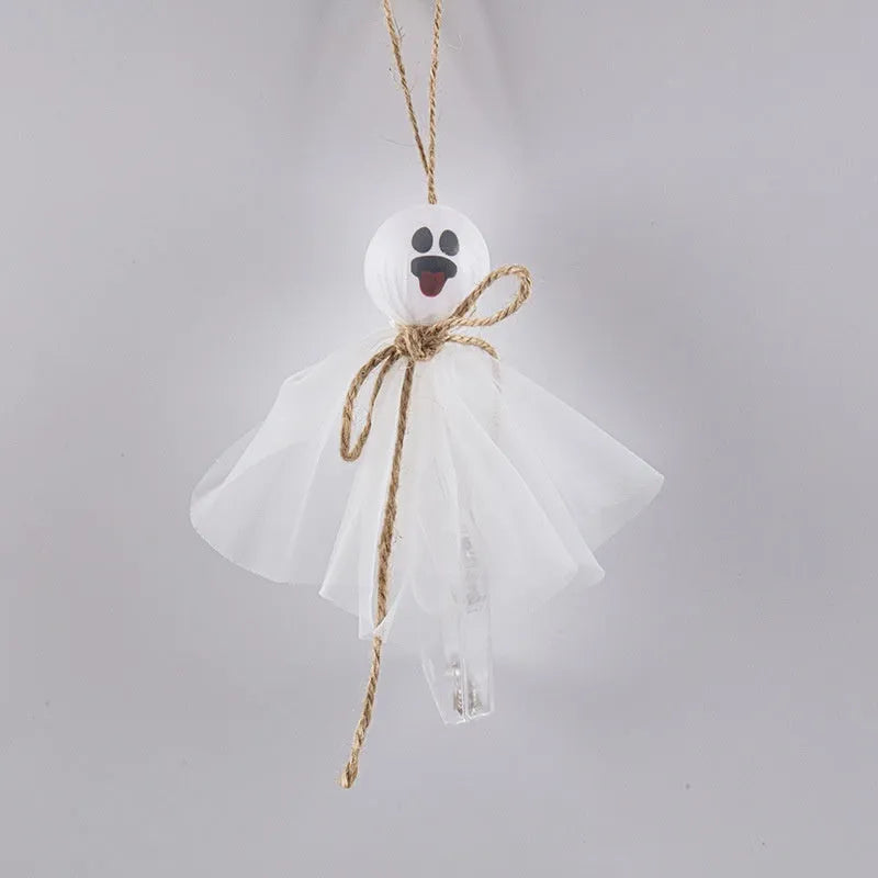 Halloween LED lighting chain with colourful ghost lights and battery box for venue decoration