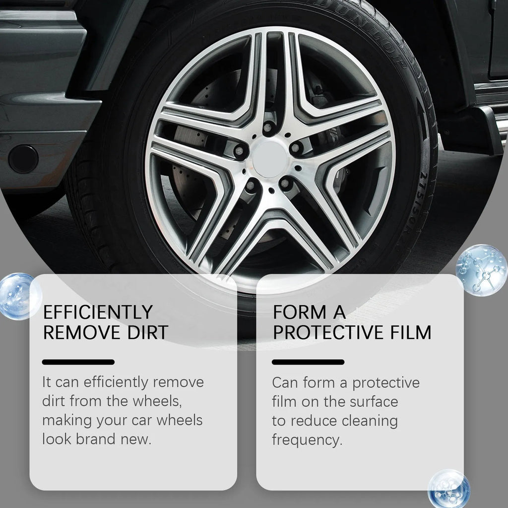 Car wheel cleaning spray 120ml bottle for brake dust and road grime removal
