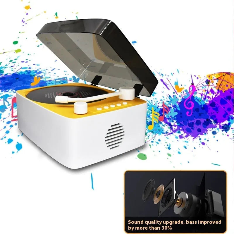 Portable multi-color CD player Bluetooth speaker in Youth Green with ABS casing and remote control