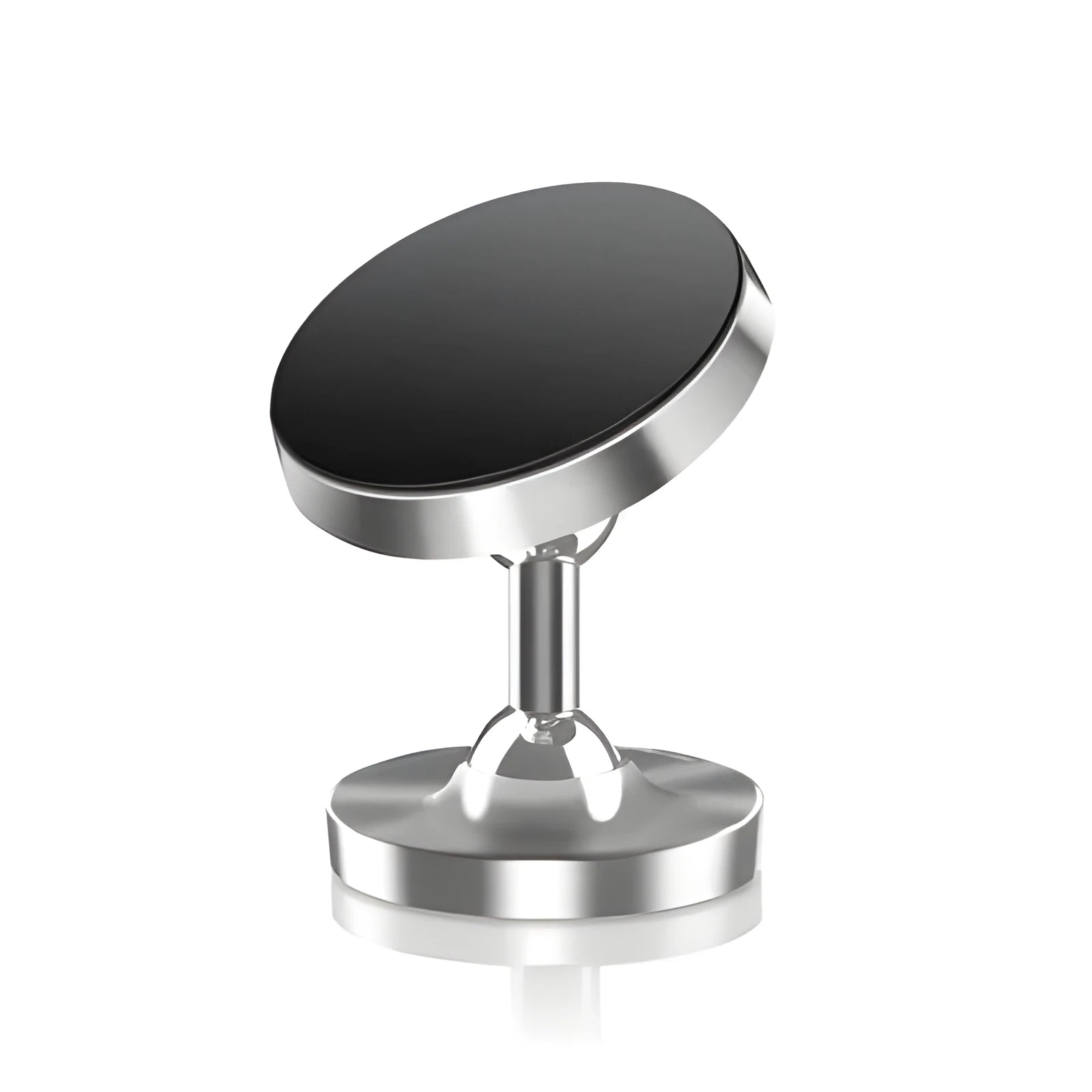 360 rotating magnetic car phone holder with suction cup base and metal plate in black colour