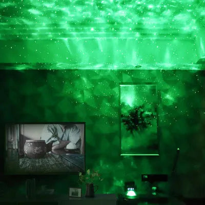 USB music player LED night light galaxy starry sky projector with Bluetooth remote control and 10 colours 360° rotation