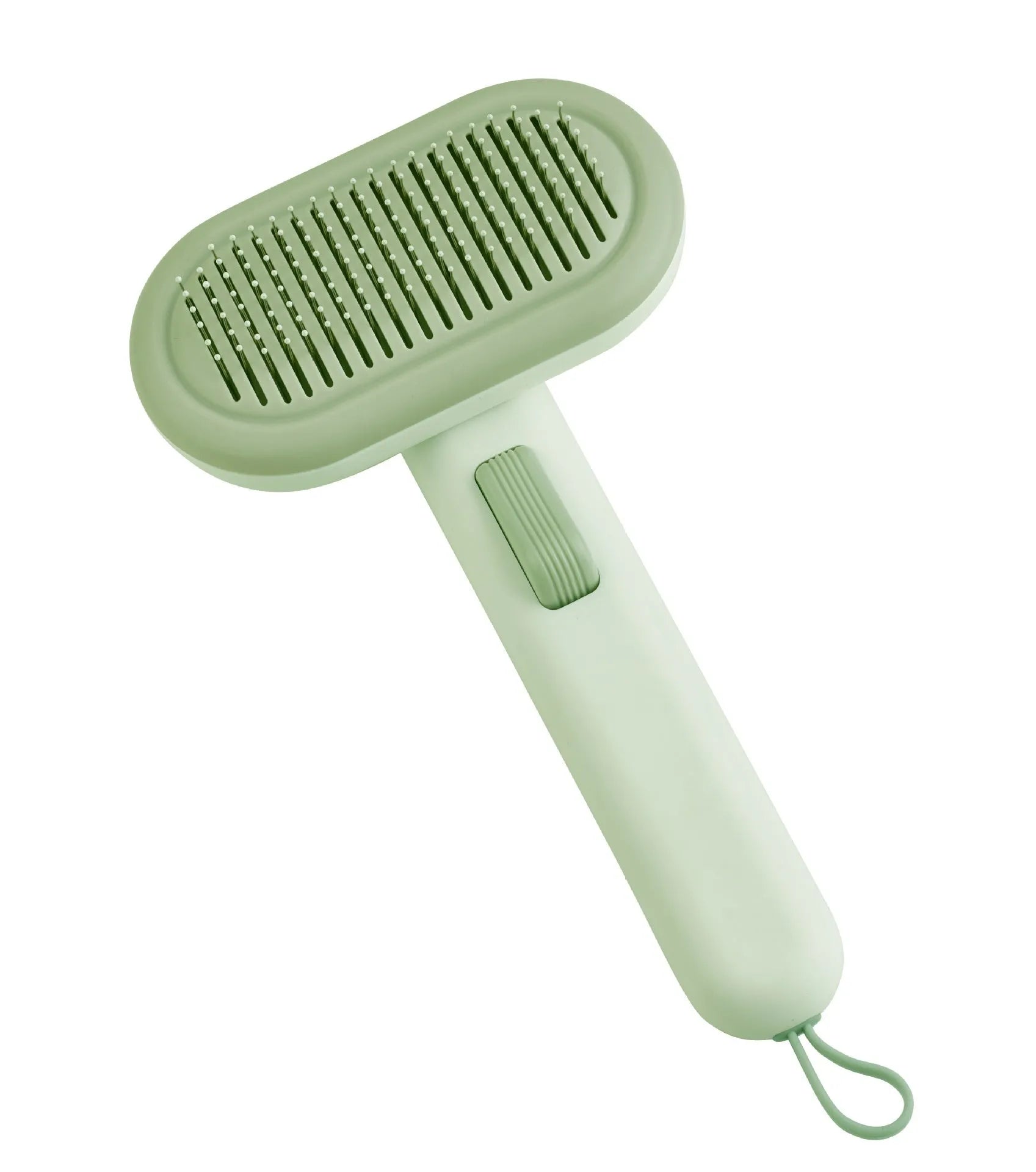 Large pet grooming comb with one-click shaver and floating knot untying features in light grey colour