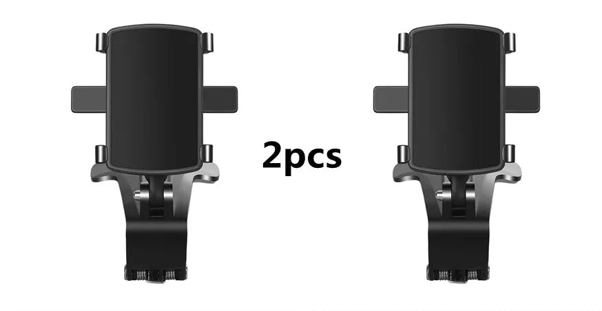 Black car phone instrument panel bracket with 4 chuck heads and 360-degree rotation for navigation mounting