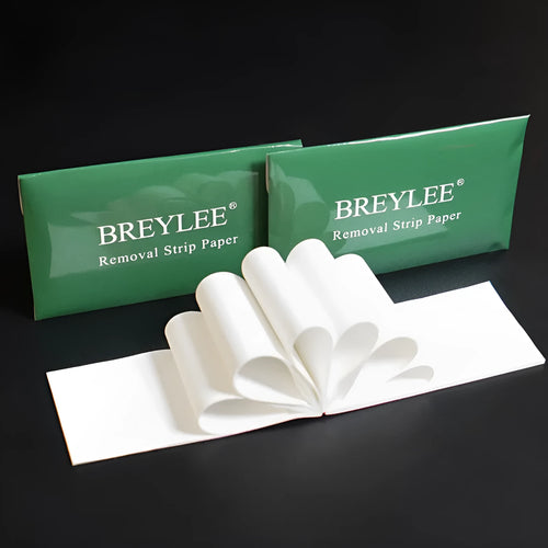BREYLEE nasal mask paper pack with 100 sheets measuring 7.8 by 12.5 centimetres