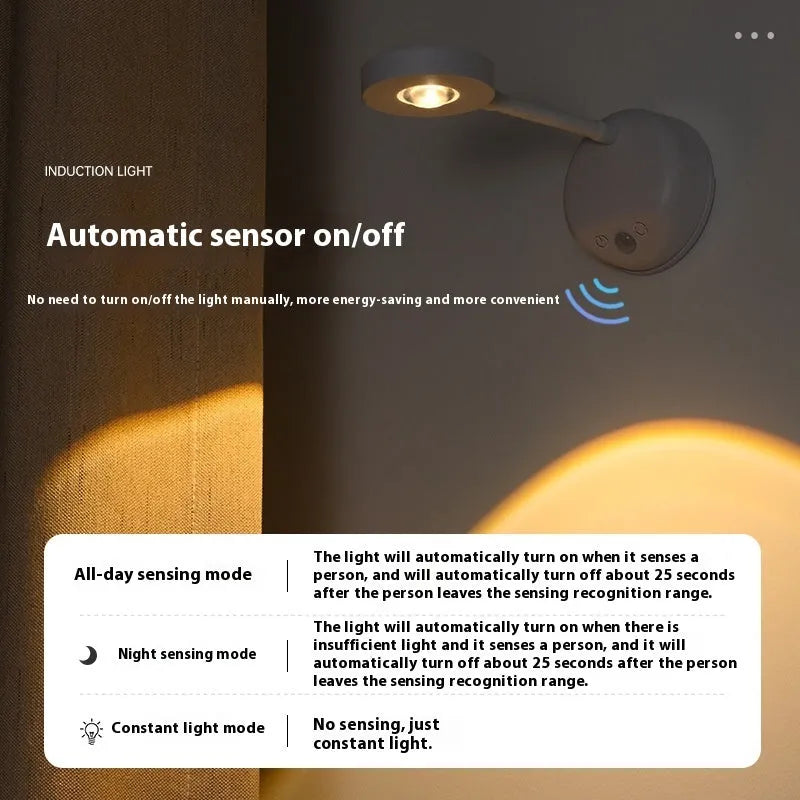 Rechargeable wireless wall spotlight with geometric design and remote control