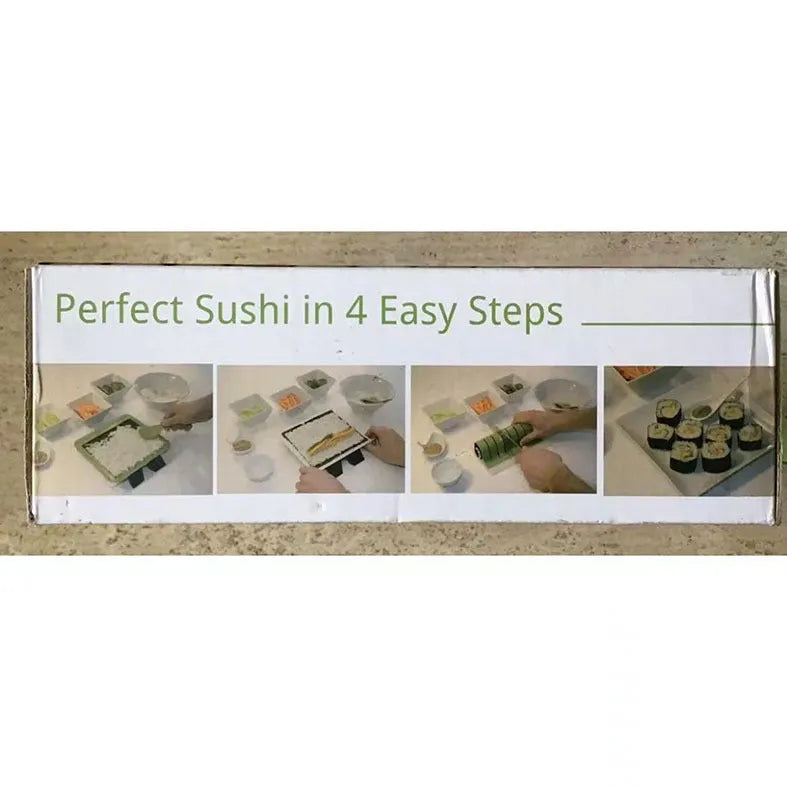DIY simple sushi making machine with PP stainless steel build and 11 stainless steel wires in colour box packaging
