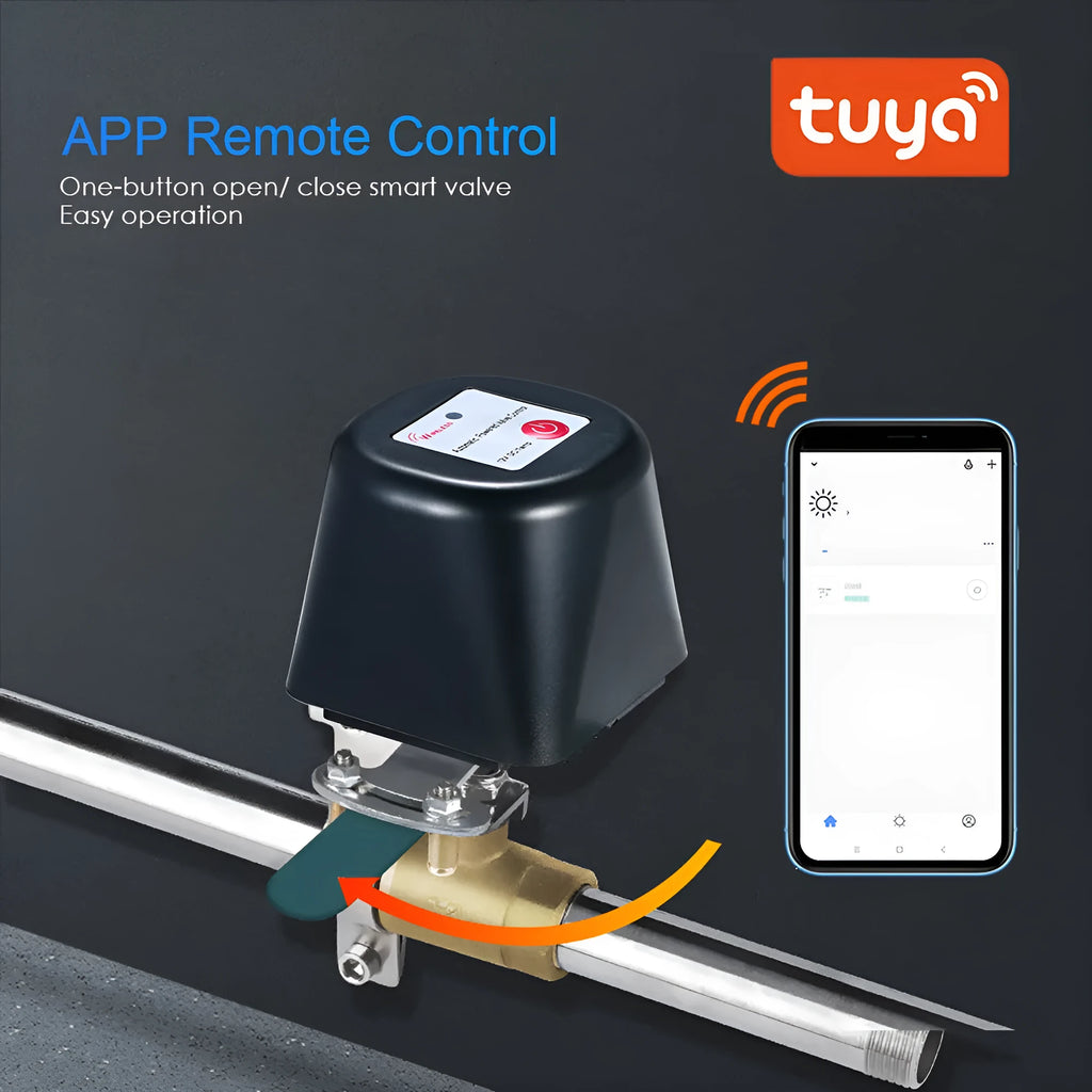 Zigbee wireless remote control valve with ABS fire-retardant housing, 1.6MPa, for smart home water shut-off