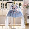 FARCENT sky blue polyester princess dress for girls piano performance