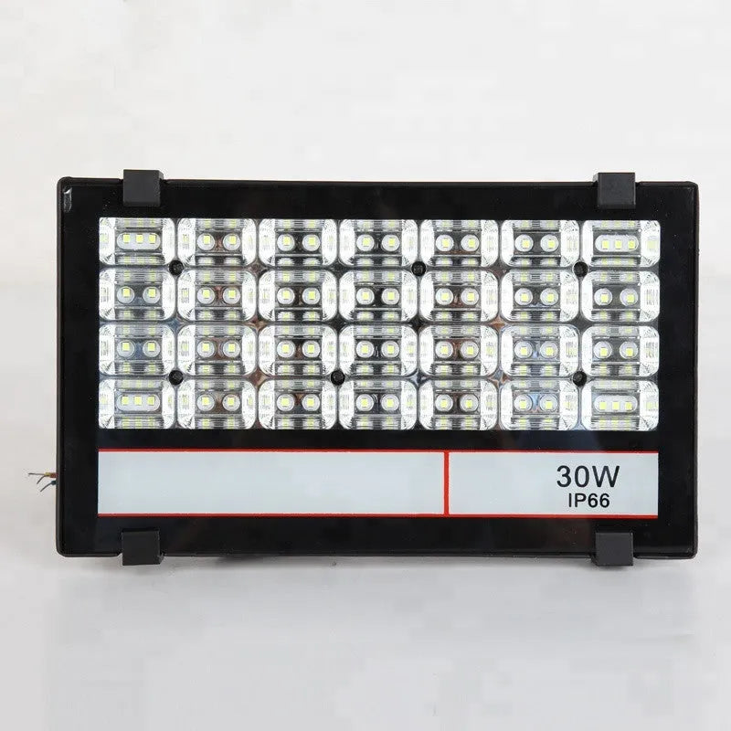 Angel Eyes black LED stadium projection lights with aluminium alloy housing and tempered glass lampshade