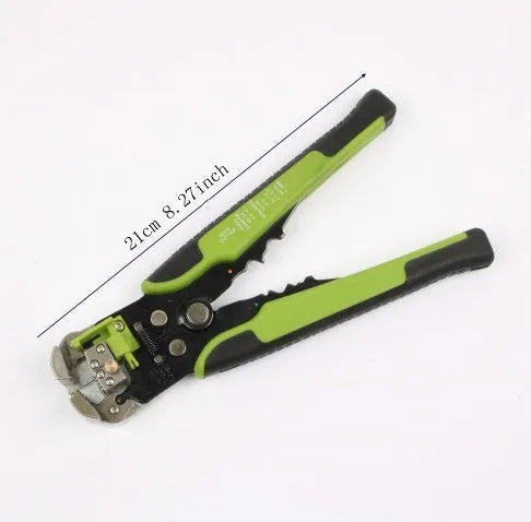 Yellow automatic wire stripper crimper cutter tool for electrical cables 4-22 AWG
