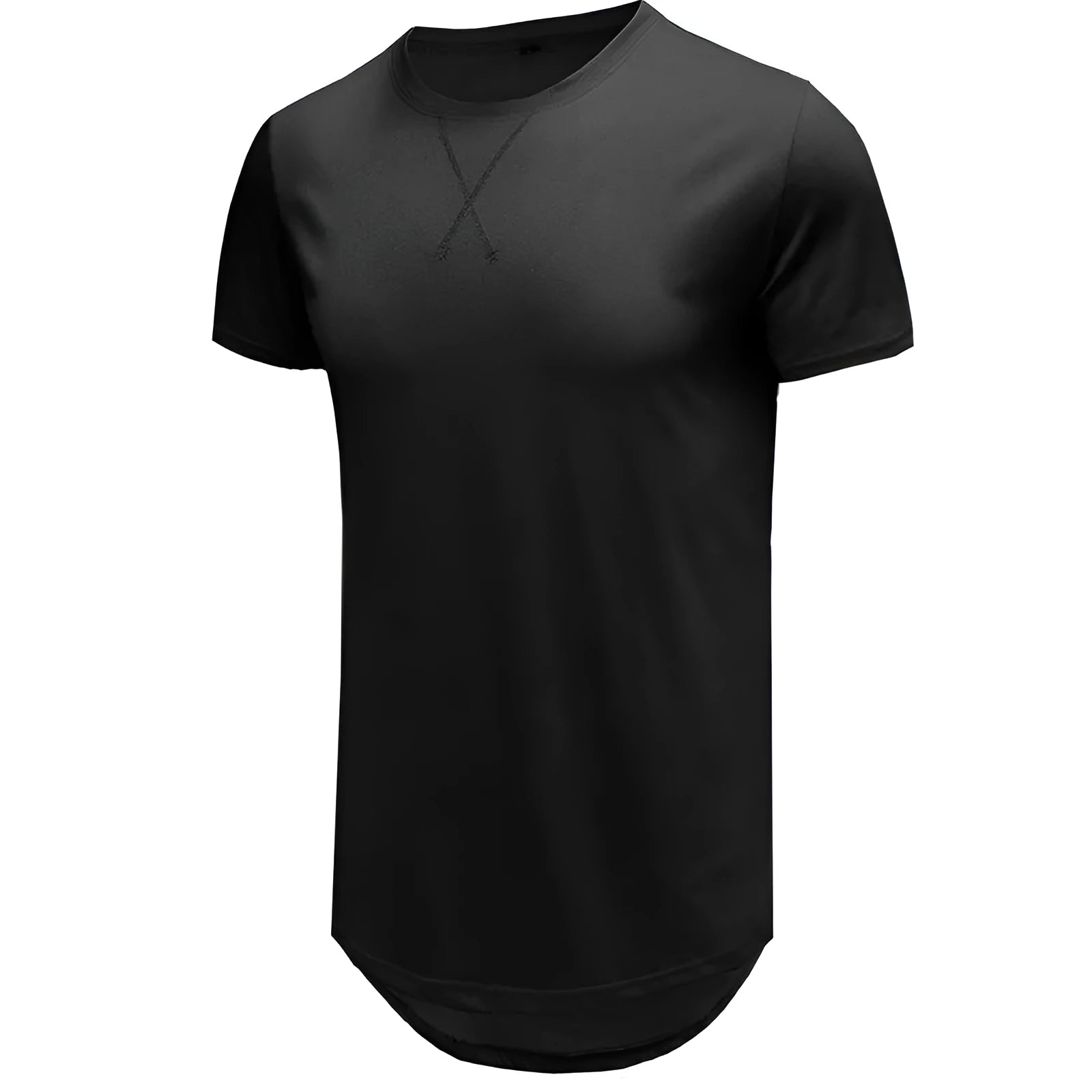 Men's slim-fit cotton short-sleeved t-shirt shown in multiple colour options