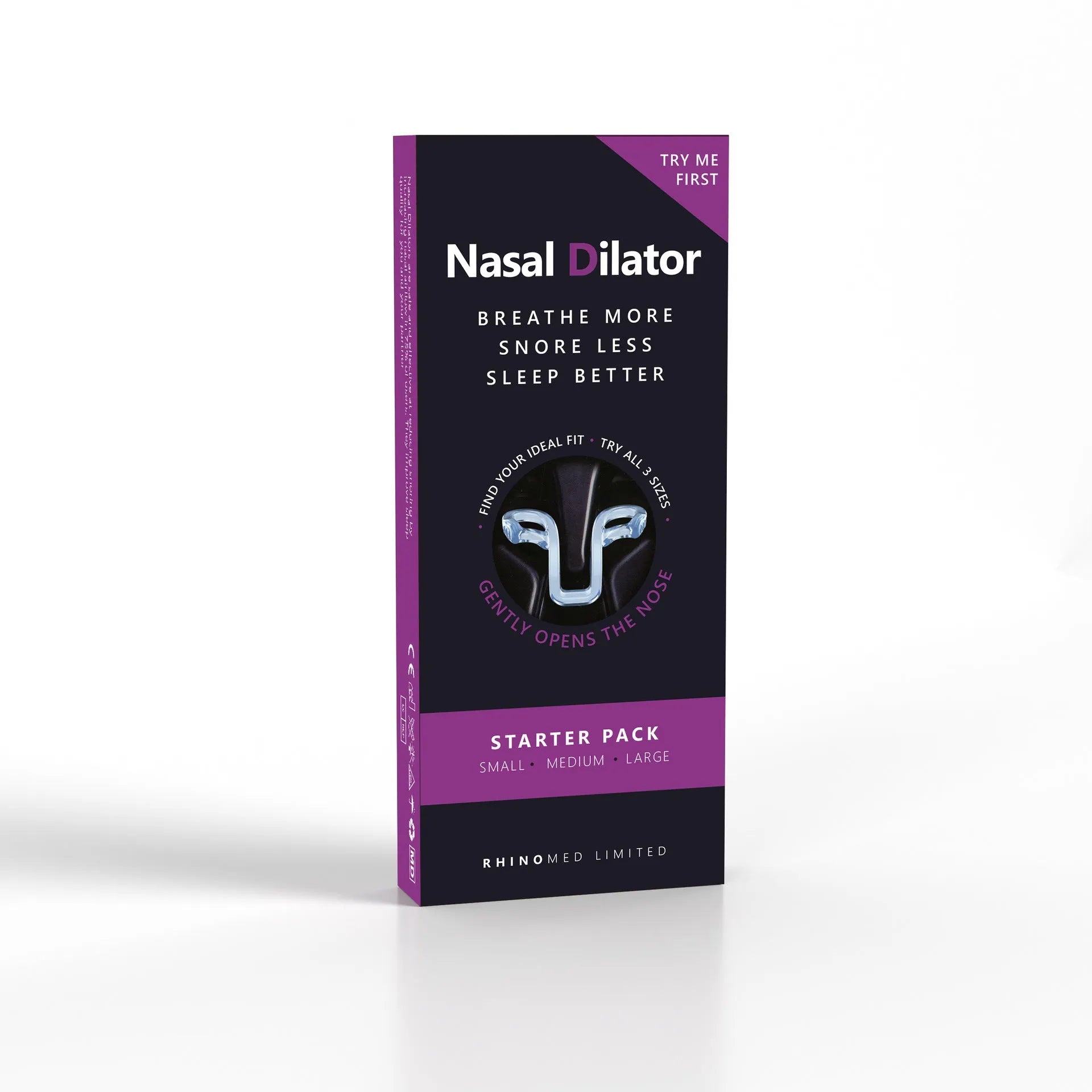PVC nasal congestion relief strip in four colours Blue Green Purple Red for sleep ventilation