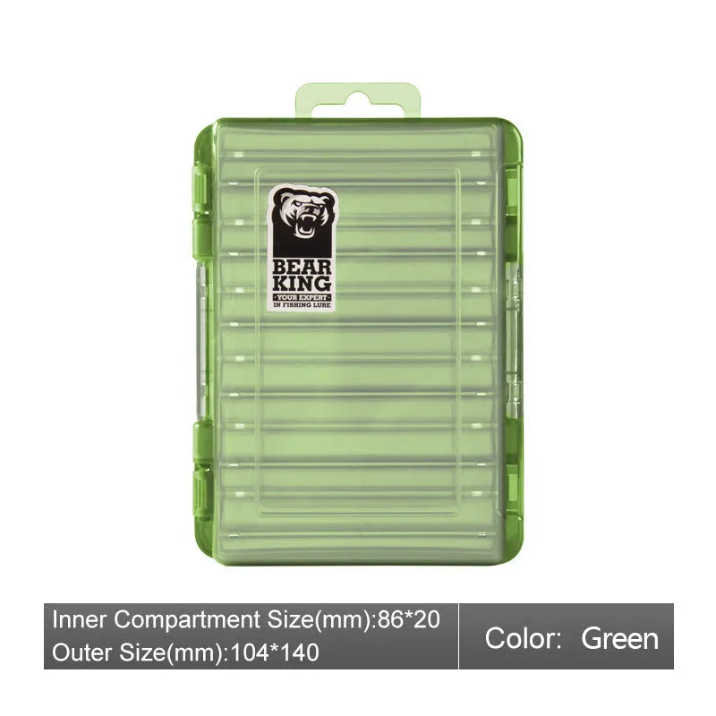 Luya double-sided micro-object box in ABS plastic, 14x10x3.2cm, shown in red for fishing tackle storage