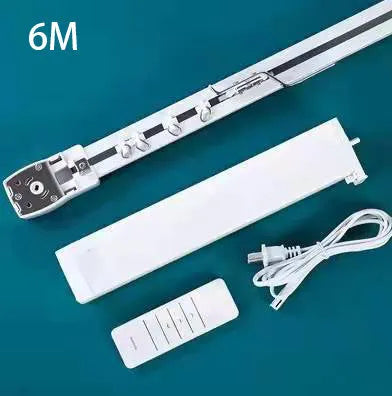 Duya smart electric curtain motor with remote control on aluminium track for home automation.