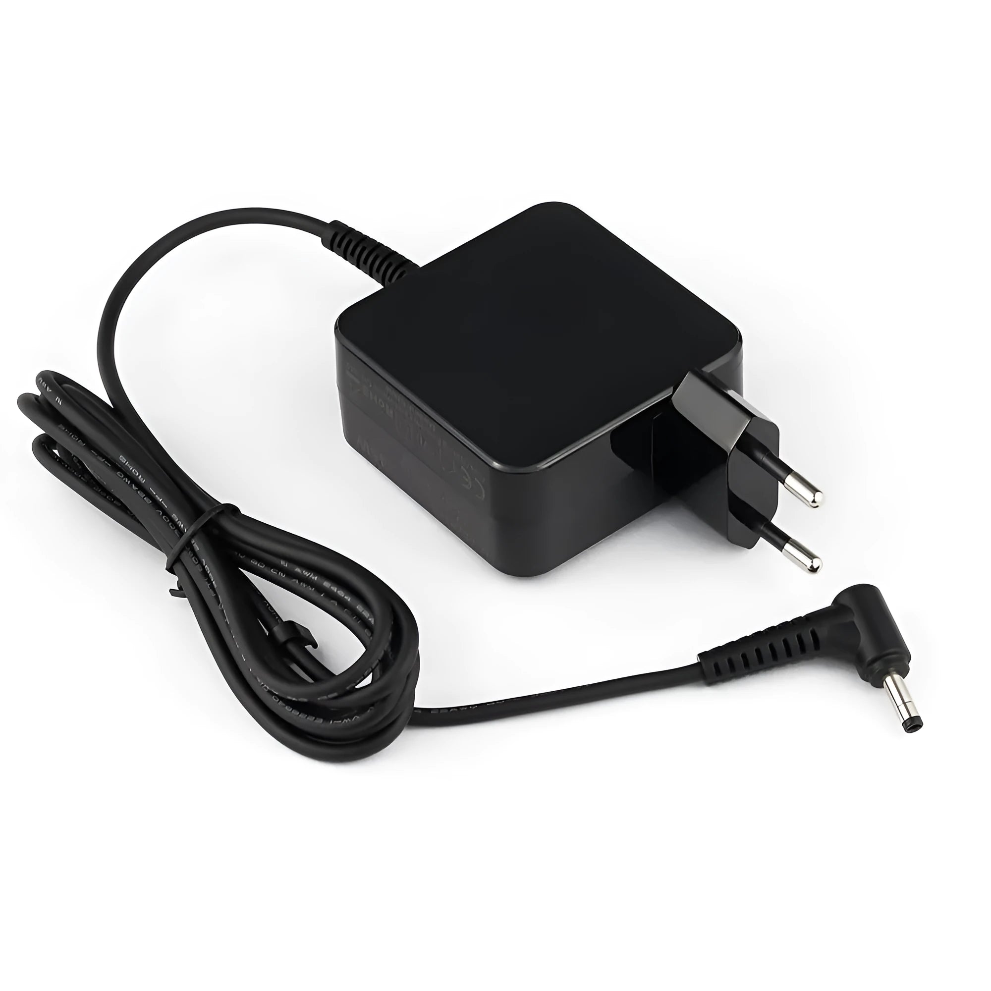 Black Hua 45W laptop charger adapter with EU and US plug compatibility