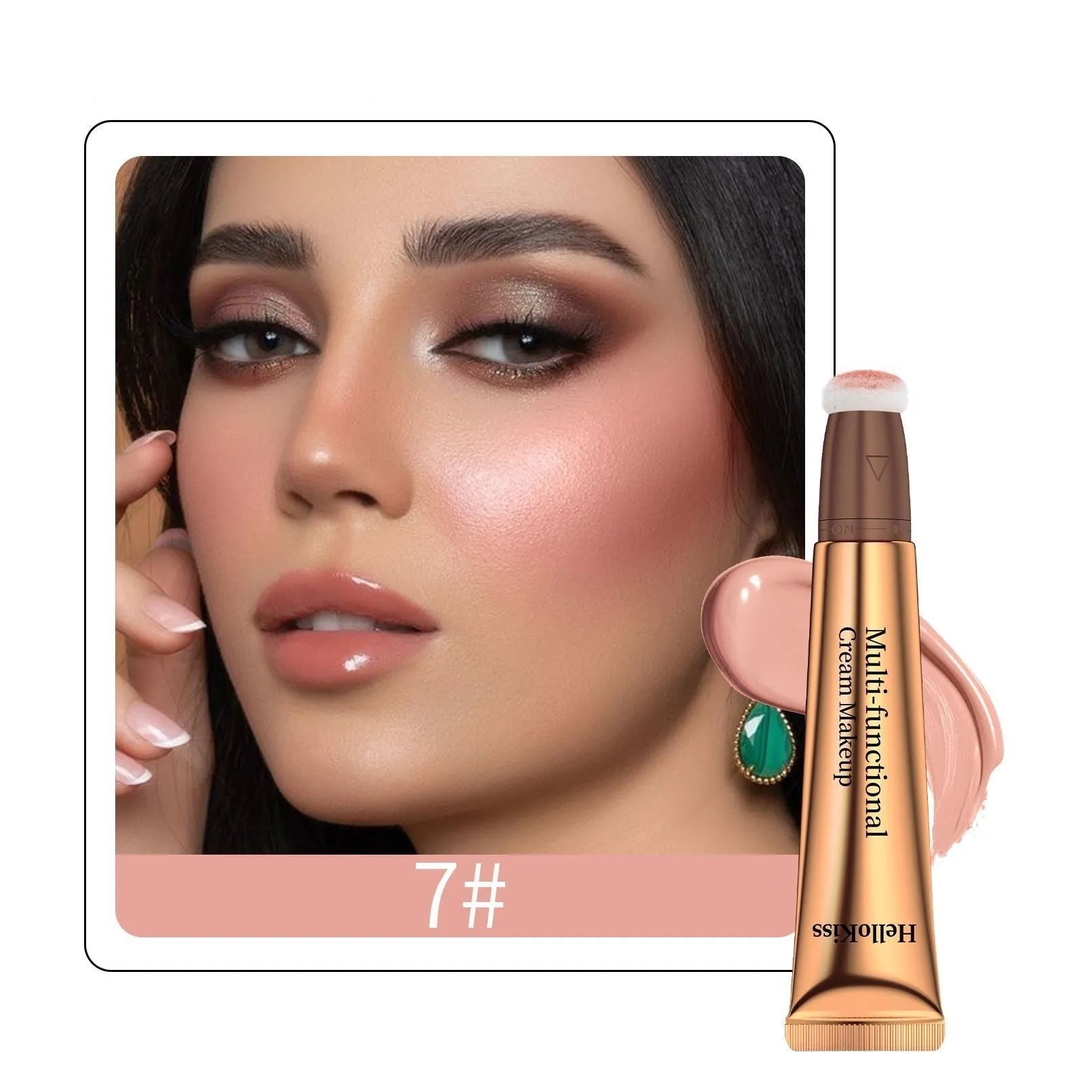 Makeup highlight and contour pen with sponge tip applicator, 15ml size.