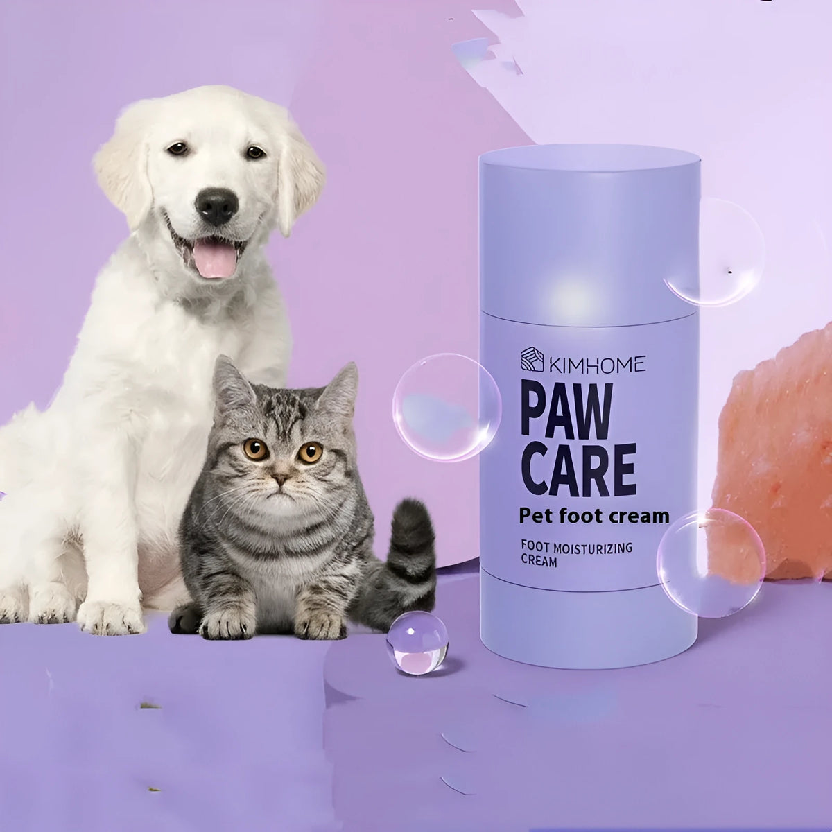 Pet foot cream for cats and dogs in 40g pot with Brazil palm wax for moisturising dry paws and claws