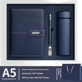 A5 notebook with PU leather cover in various colour options including black, red, green, blue, and orange