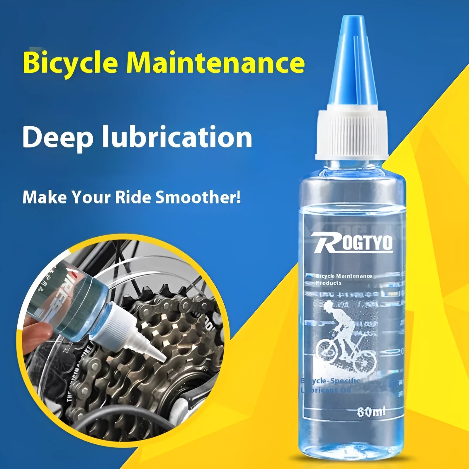 60ml bottle of specialised bicycle chain lubrication oil for rust prevention and mechanical lubrication