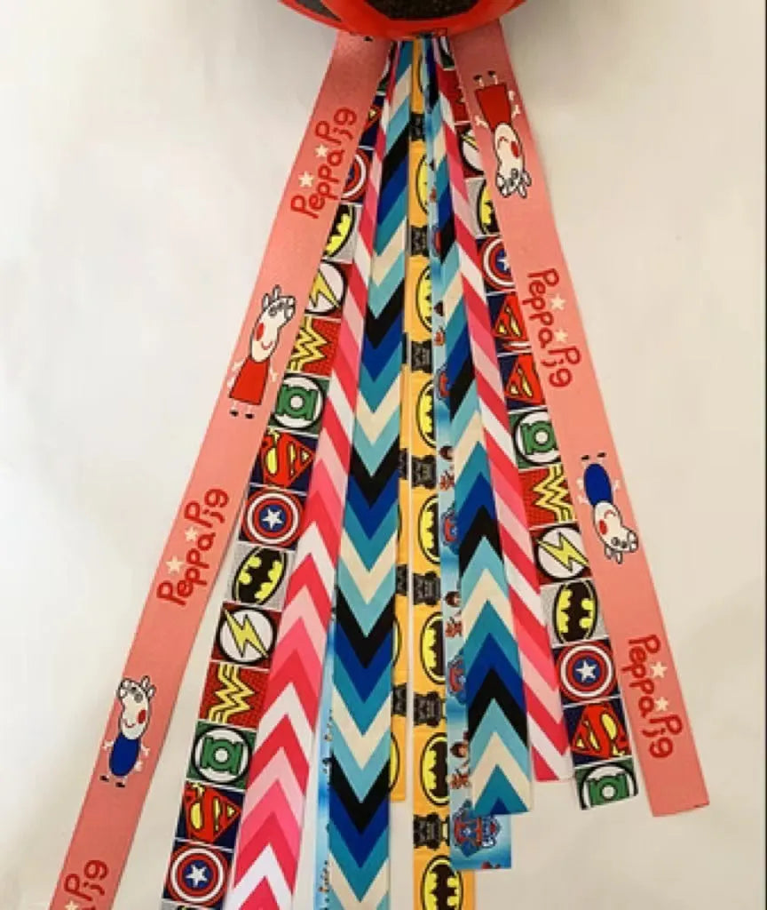 Children's helmet decorative streamers in multiple colours for skating and ski safety gear