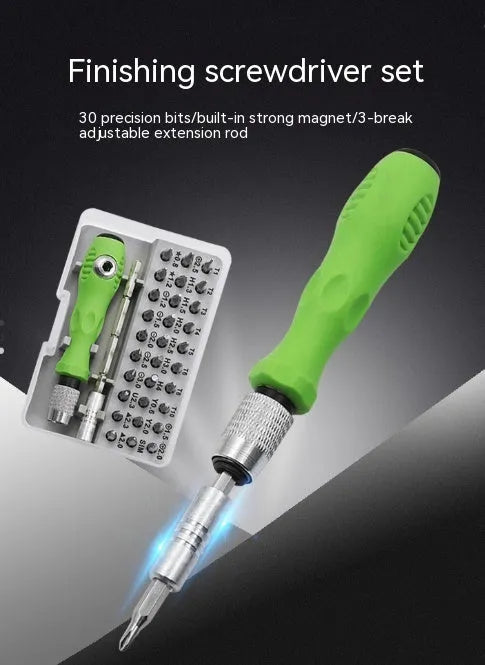 32-in-1 magnetic handle precision screwdriver set with bits for mobile phone repair