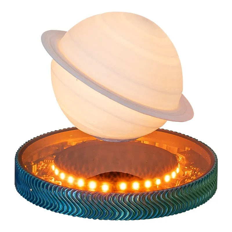 Magnetic suspension moon small night lamp in 3D printed modern design