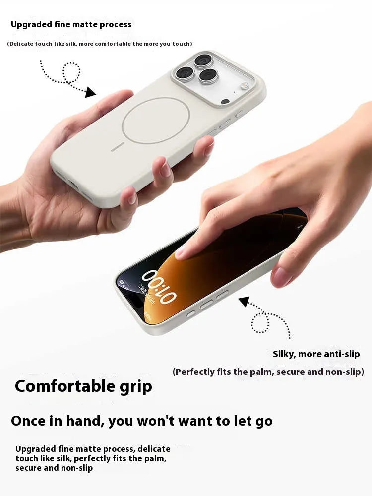 Frosted matte magnetic protective case for iPhone 17 Pro with camera button coverage