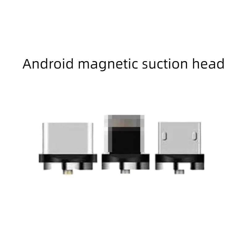 Magnetic three-in-one charging cable with interchangeable Android, Type C and Apple tips