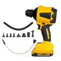 Yellow handheld rechargeable lithium battery dust gun for office and household cleaning
