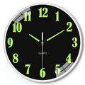 8 inch 20cm luminous modern plastic wall clock on a living room wall