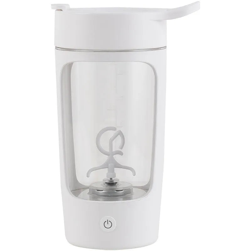 Portable automatic blender cup in black, blue, pink, or white colours showing 650ml capacity