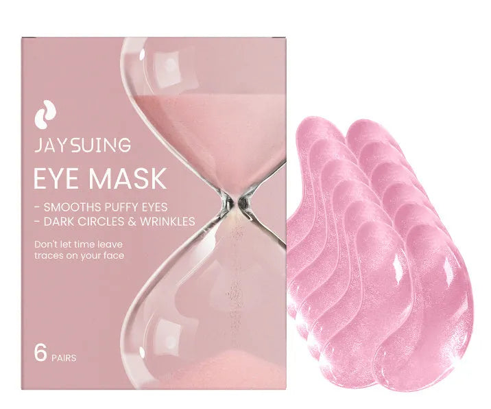 Pack of hyaluronic acid eye patches 6 pairs with vitamin E for under eye hydration
