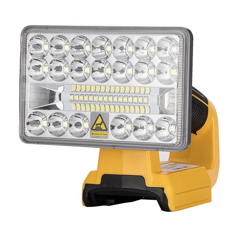 5-inch lithium battery outdoor LED lamp measuring 220 by 188 by 135 millimetres, shown in horizontal orientation