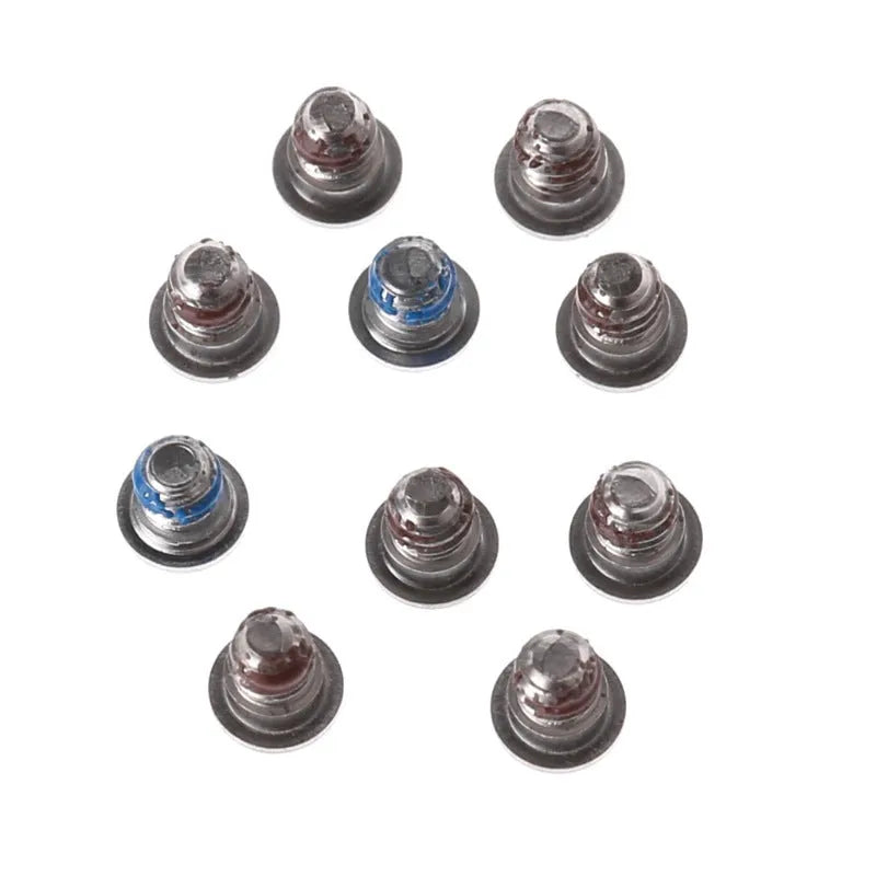 Ten metal replacement screws for MacBook Pro Retina A1502 A1398 A1425 bottom shell and rear cover.