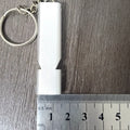 Aluminium alloy double-hole outdoor survival whistle in silver or gold colour