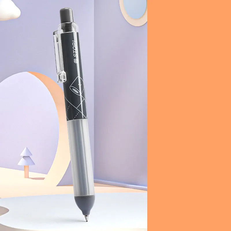 Black and white 0.5mm automatic pencils featuring a cloud grip design on the plastic barrel.