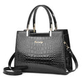 PU leather one-shoulder handbag with square suitcase design in various colour options