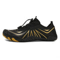 Breathable non-slip quick-drying hiking shoes in black and white with Lycra fabric upper