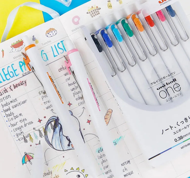 Non-erasable gel pen with black ink, 0.5mm tip, and 140mm body for office and examination use