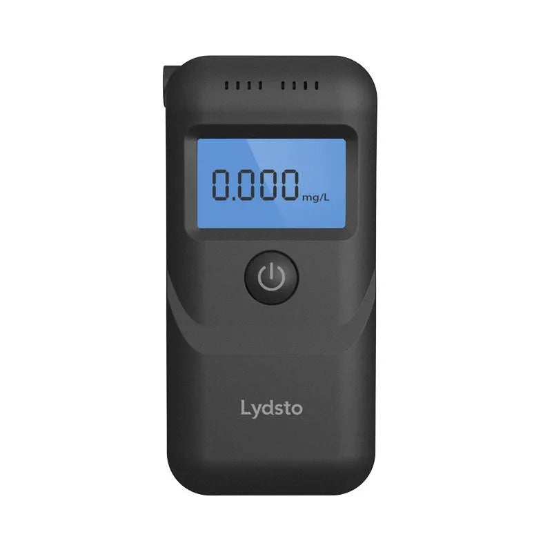 Black HD-JJCSY01 household alcohol breath tester unit on white background